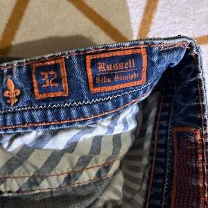 Rock Revival Francis Straight Leg Jeans Men's 40 Dark Wash Embroidered RJ3682